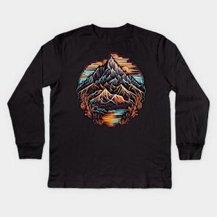 A beautiful mountain Kids Long Sleeve T-Shirt